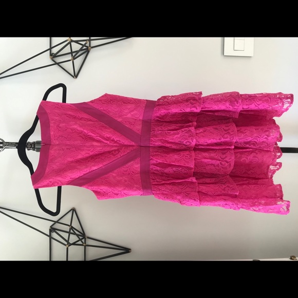 Popsicle Pink Lace Dress - Picture 4 of 4